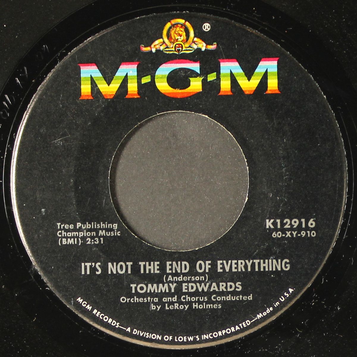 it's not the end of everything by TOMMY EDWARDS