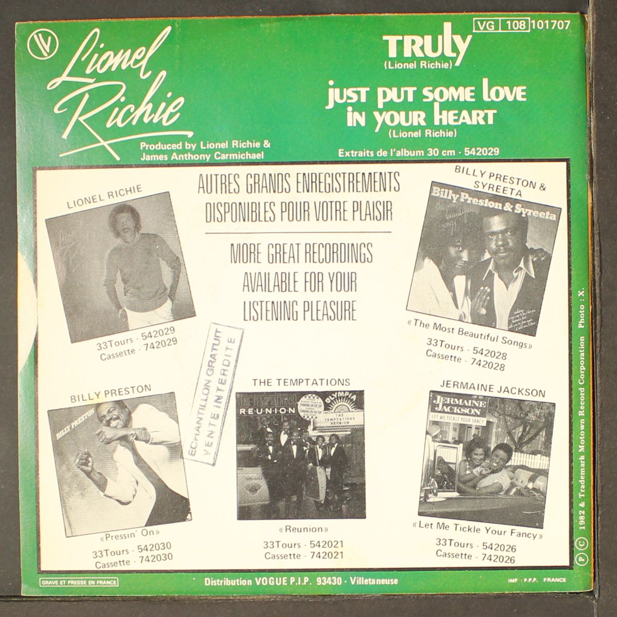 truly / love in your heart by LIONEL RICHIE