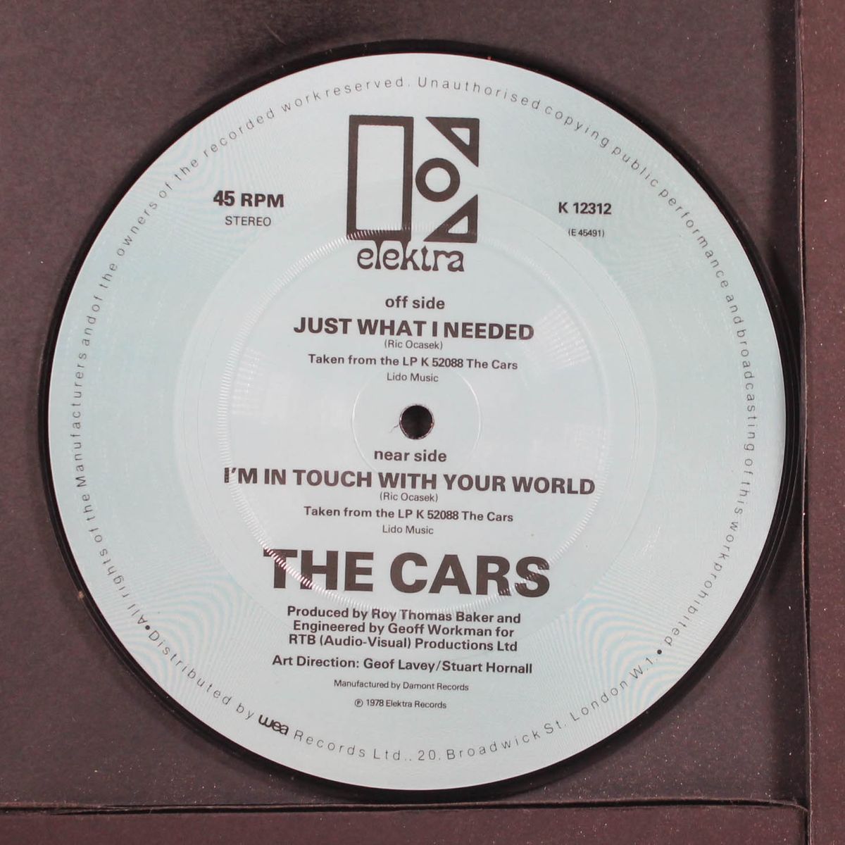 just what i needed / in touch with my world by CARS