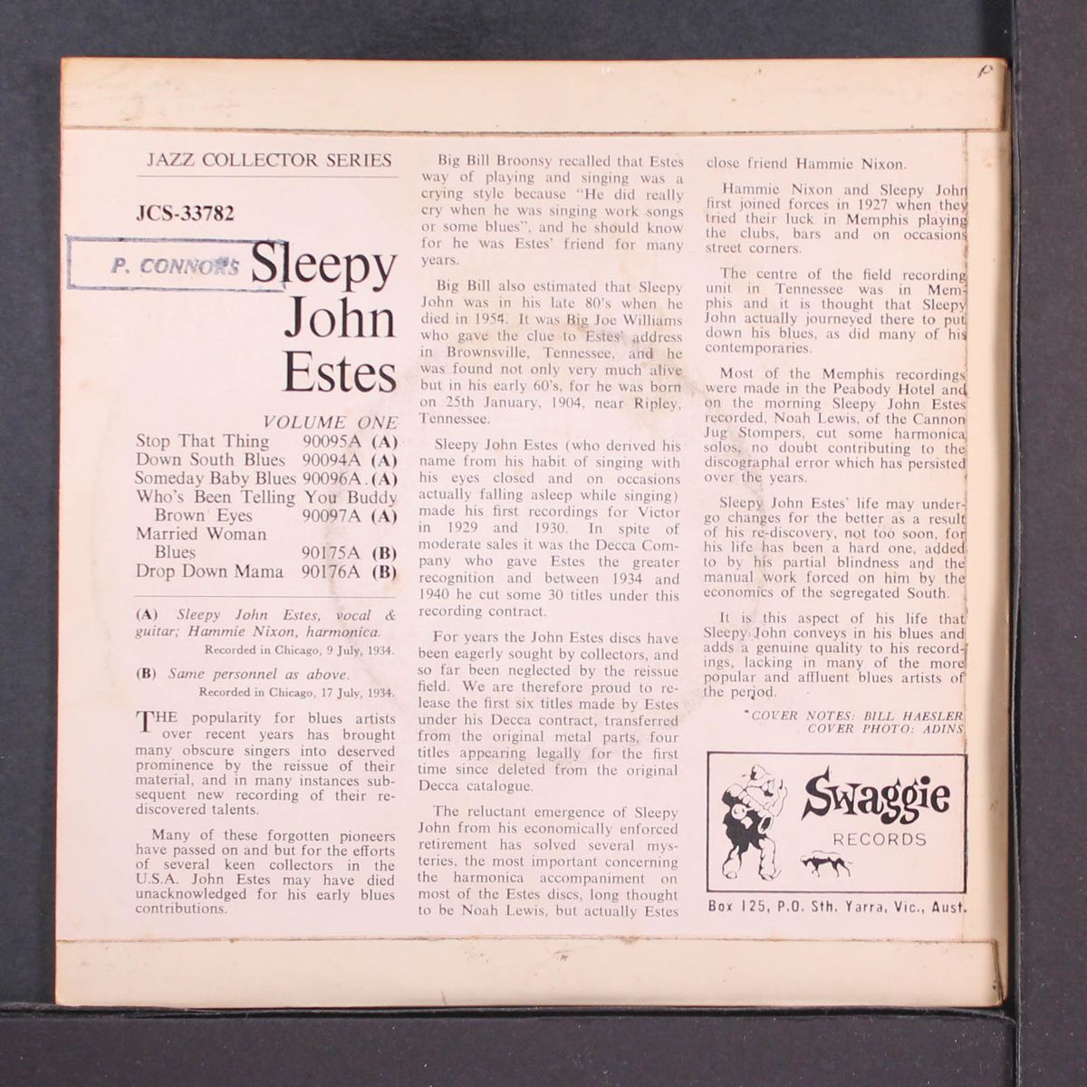 volume one by SLEEPY JOHN ESTES