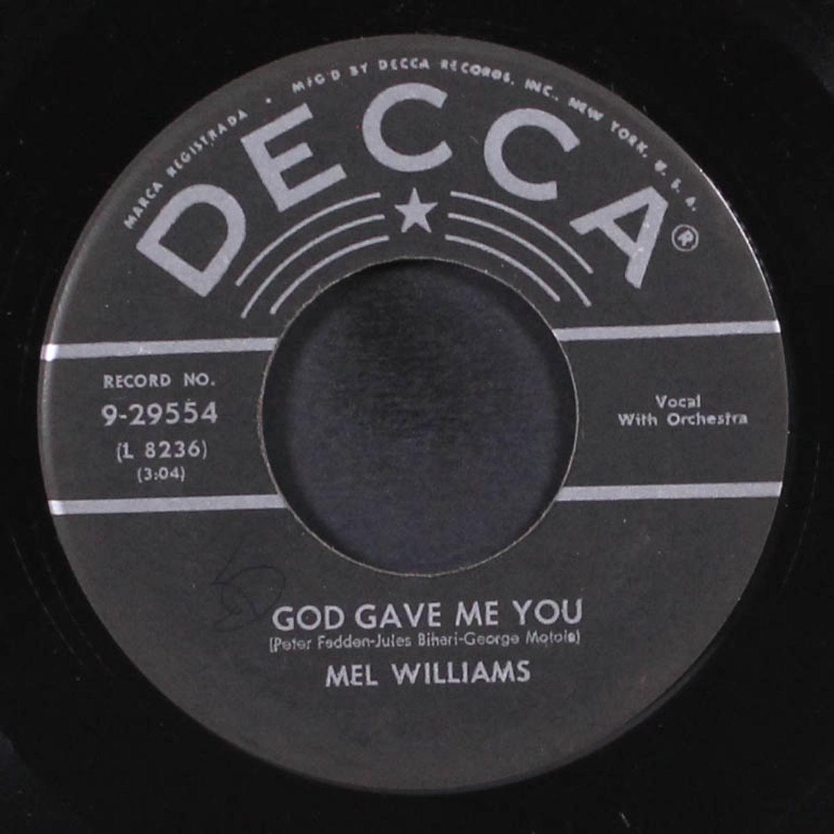 you're all right baby / god gave me you by MEL WILLIAMS