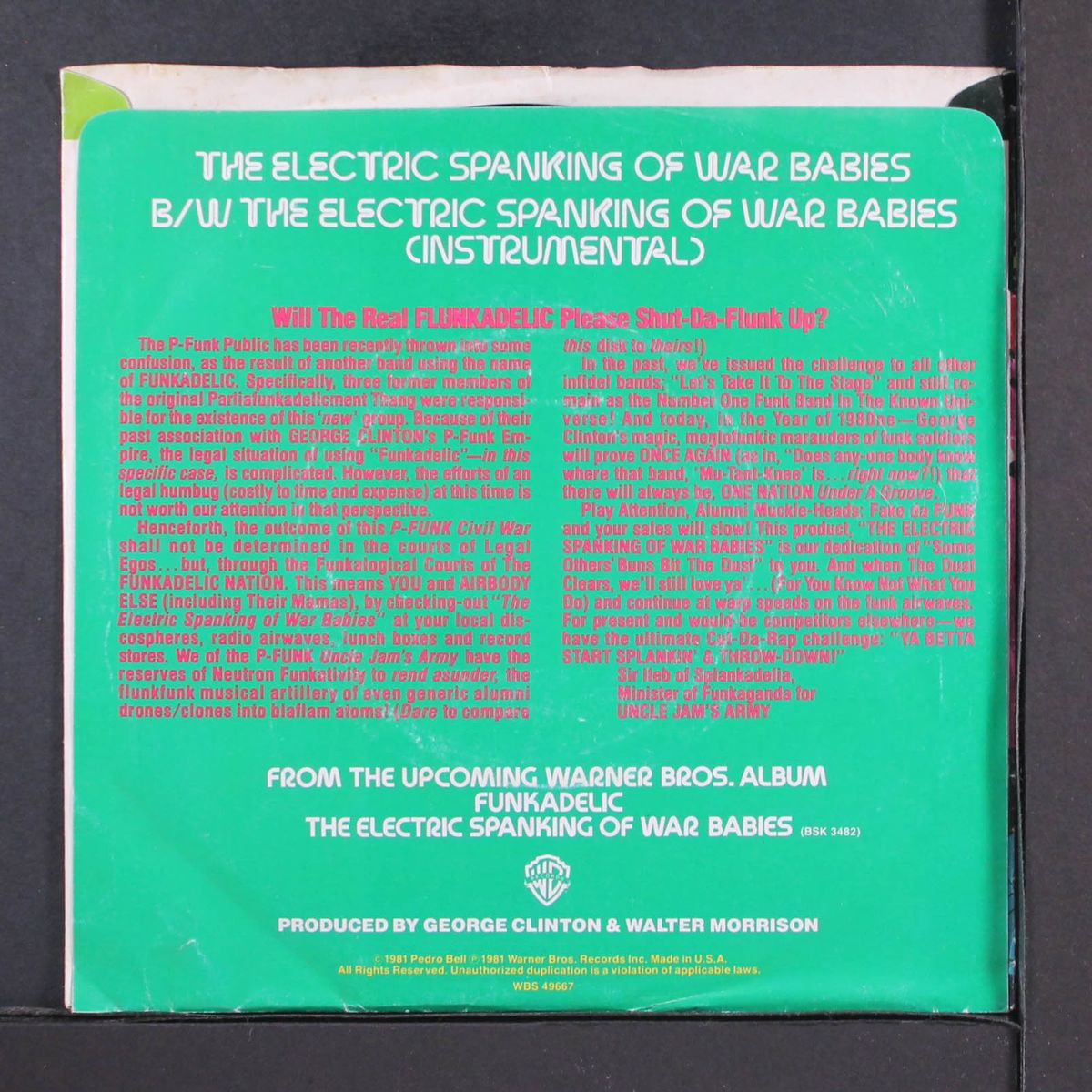 the electric spanking of war babies / instrumental by FUNKADELIC