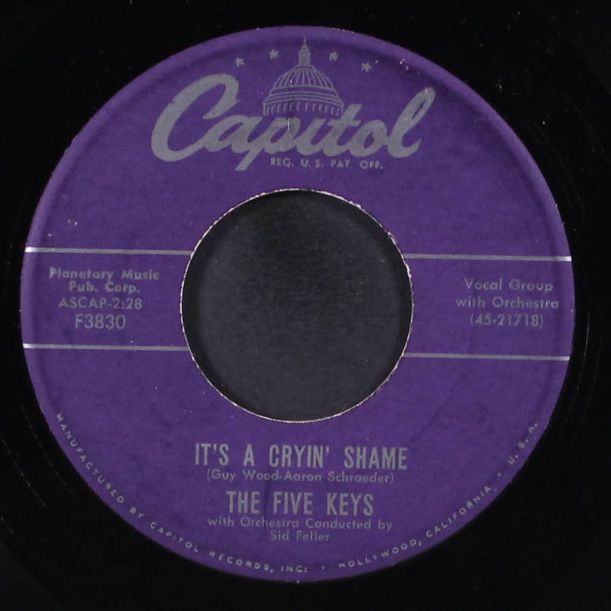 it's a crying shame / do anything by FIVE KEYS