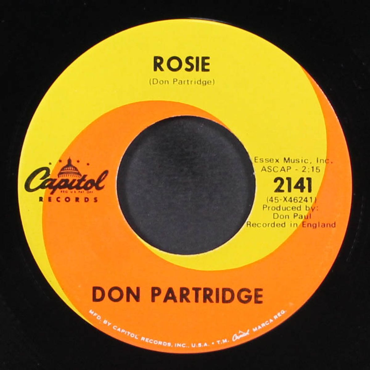 rosie / going back to london by DON PARTRIDGE