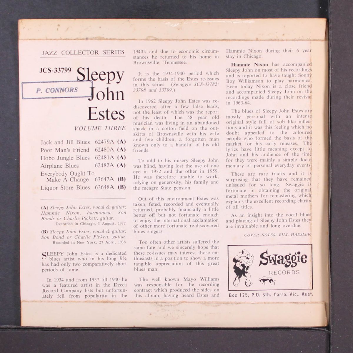 volume three by SLEEPY JOHN ESTES
