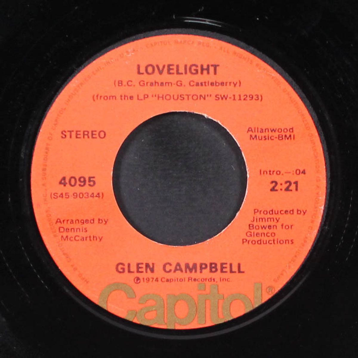 rhinestone cowboy / lovelight by GLEN CAMPBELL