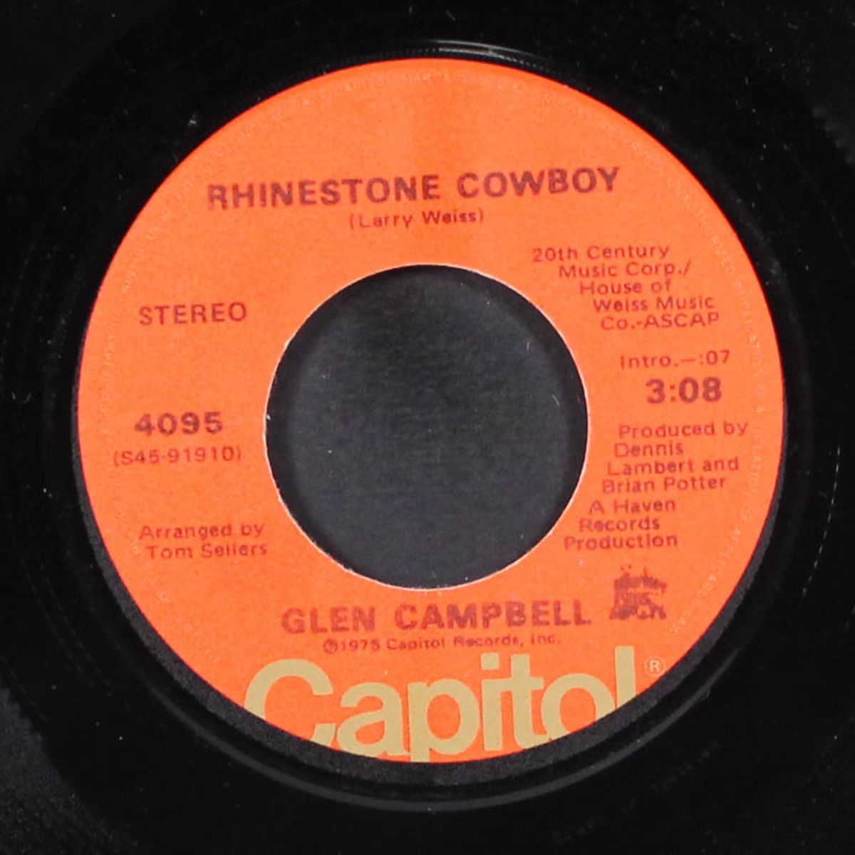 rhinestone cowboy / lovelight by GLEN CAMPBELL