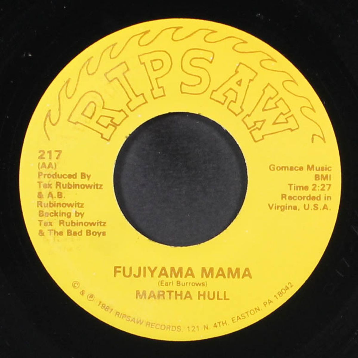 feelin' right tonight / fujiyama mama by MARTHA HULL