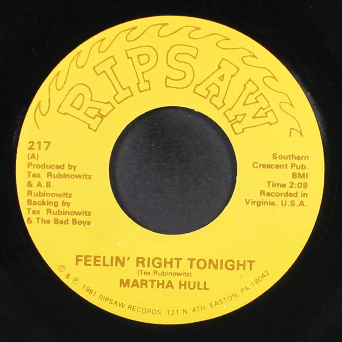 feelin' right tonight / fujiyama mama by MARTHA HULL