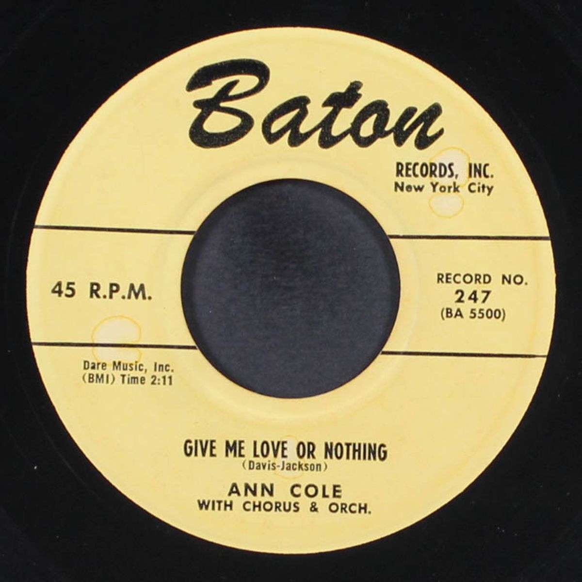 i've got nothing working now / give me love or nothing by ANN COLE