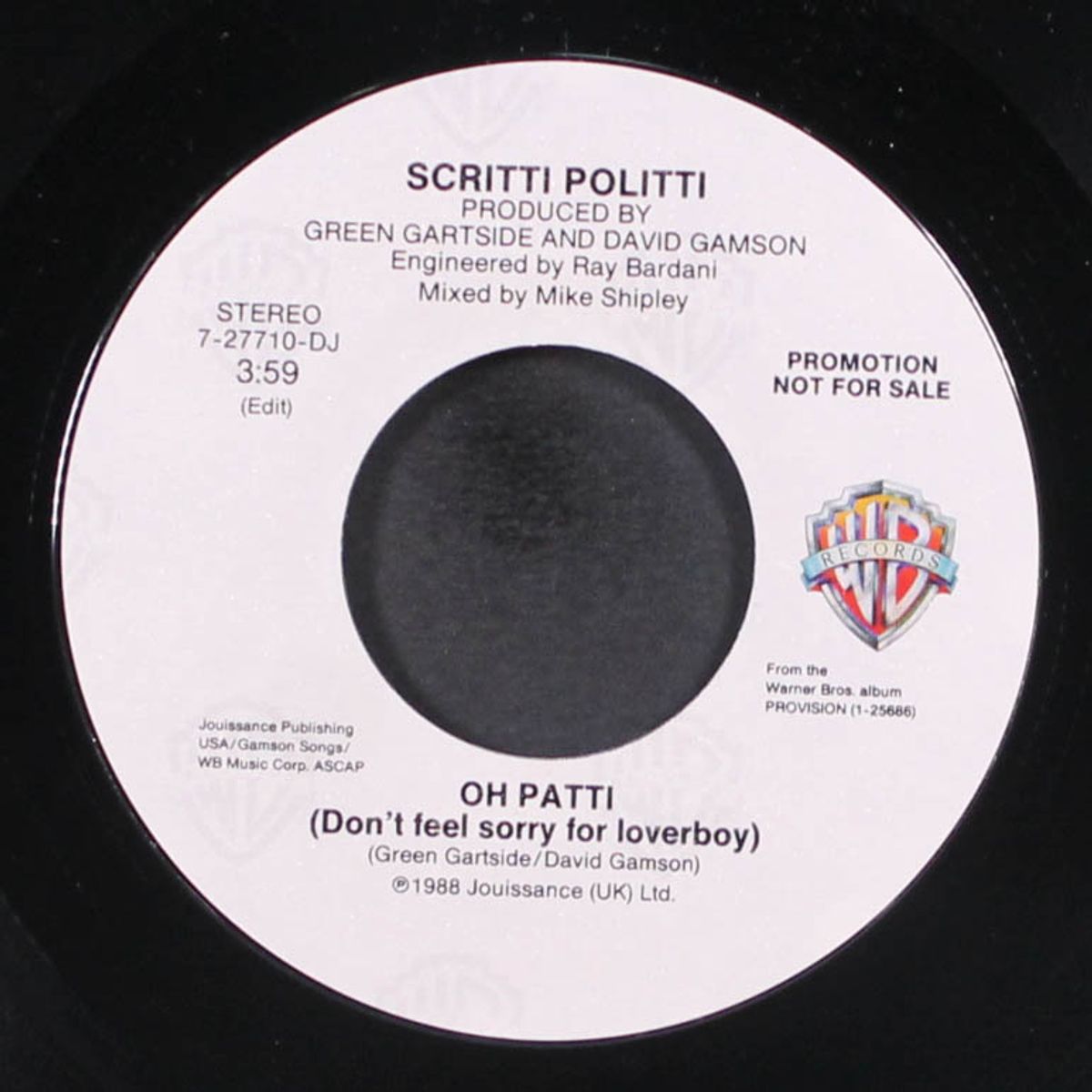 oh patti / same by SCRITTI POLITTI