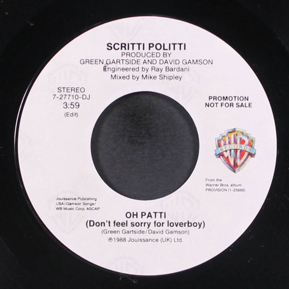 oh patti / same by SCRITTI POLITTI