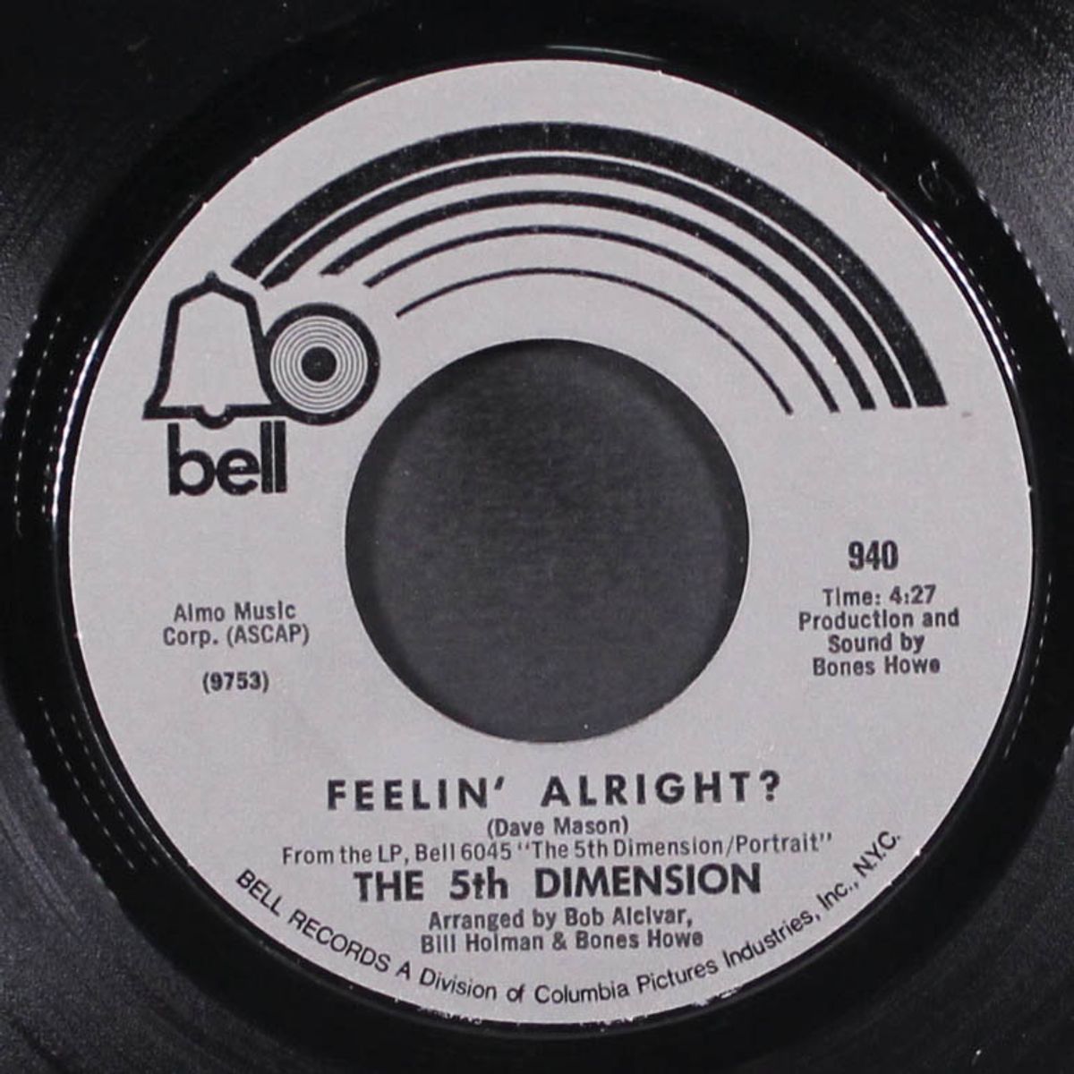 feelin' alright / one less bell to answer by FIFTH DIMENSION