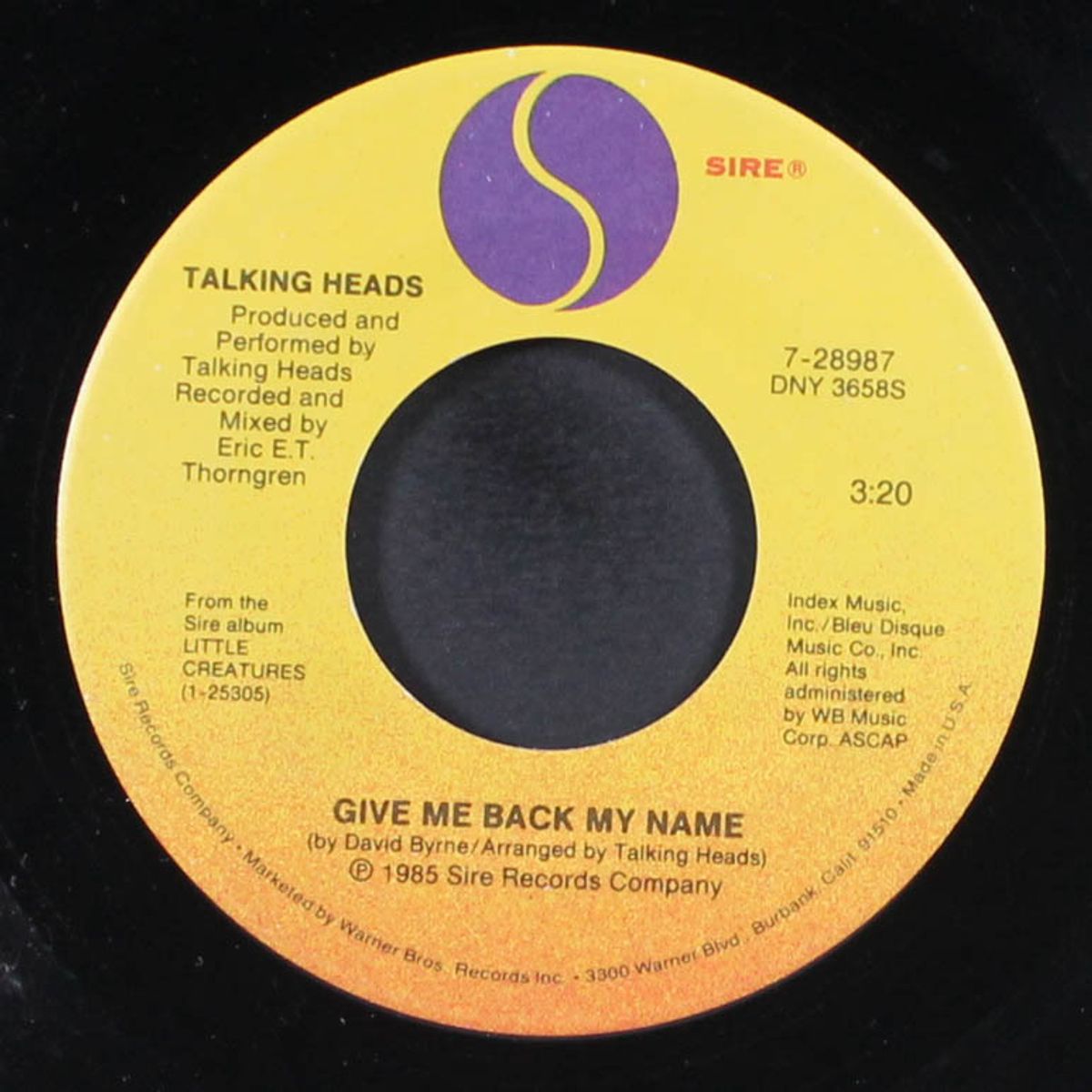 road to nowhere / give me back my name by TALKING HEADS
