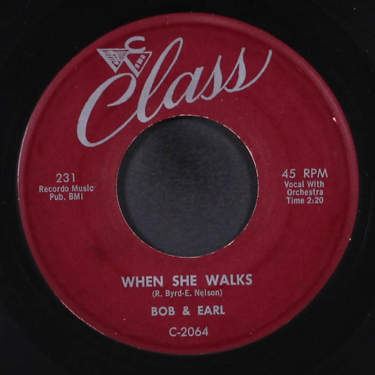 when she walks / gee whiz by BOB & EARL