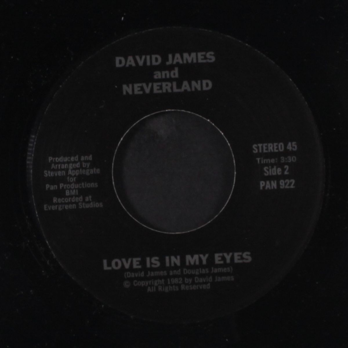 love is in my eyes / yours to love again by DAVID JAMES & NEVERLAND