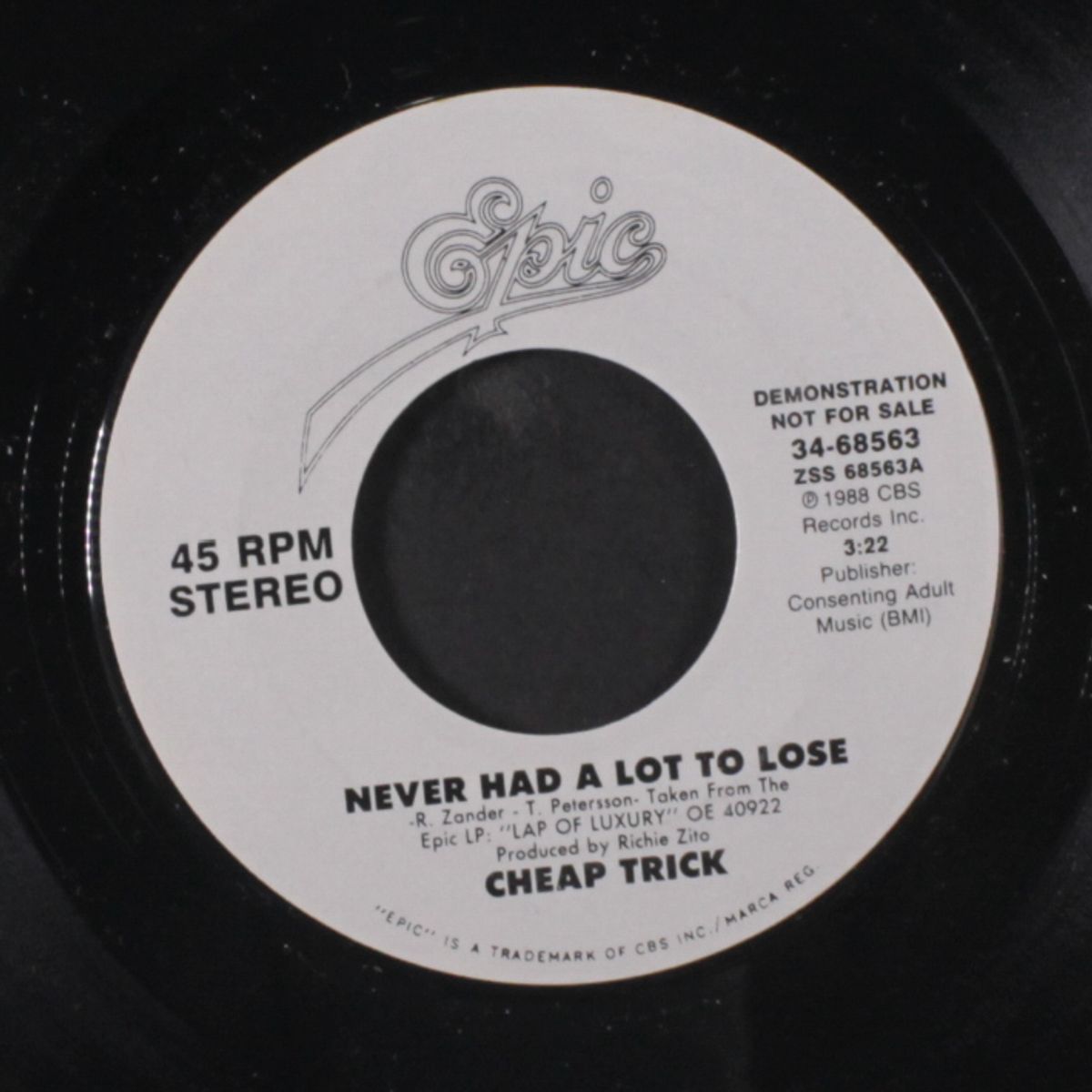 never had a lot to lose / same by CHEAP TRICK