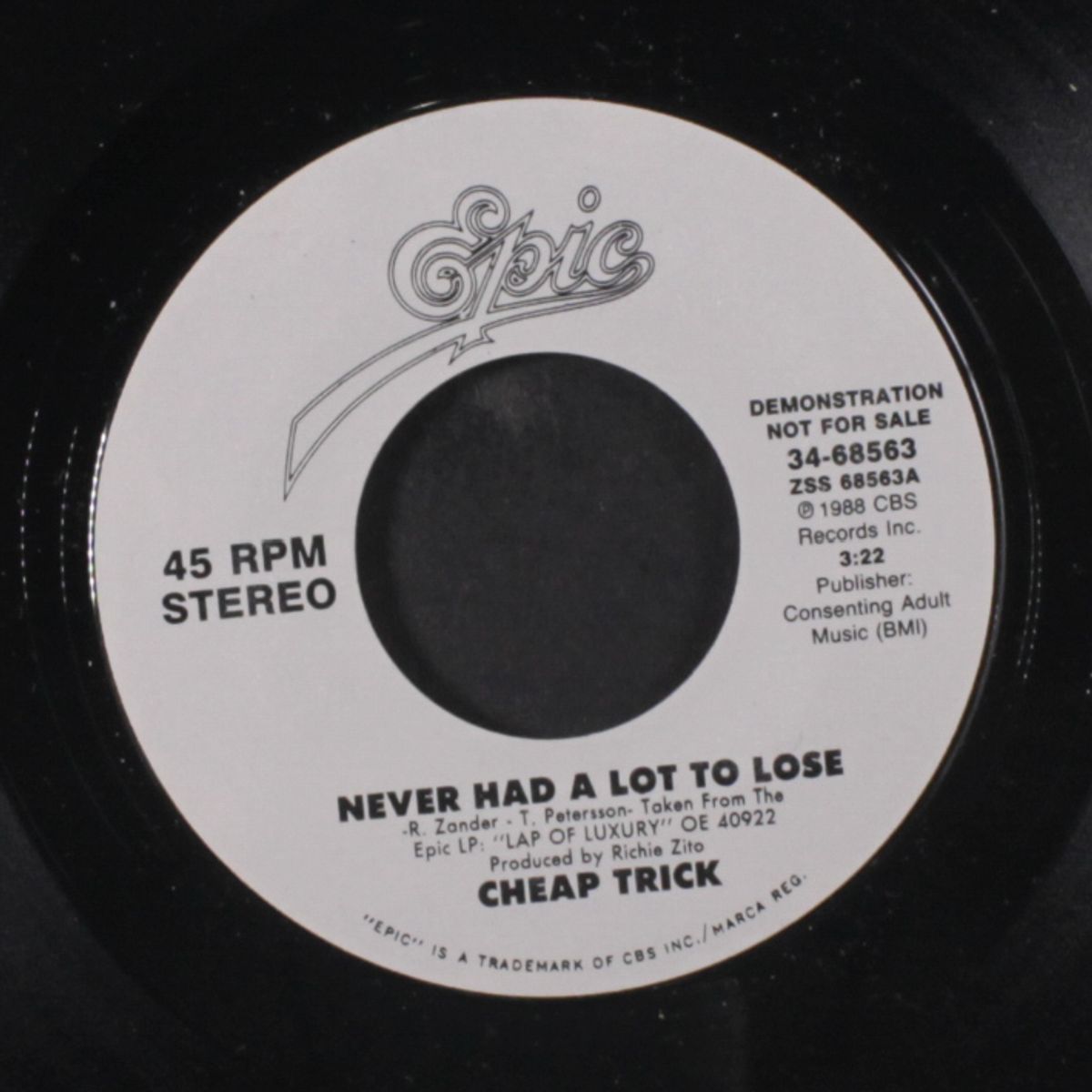 never had a lot to lose / same by CHEAP TRICK