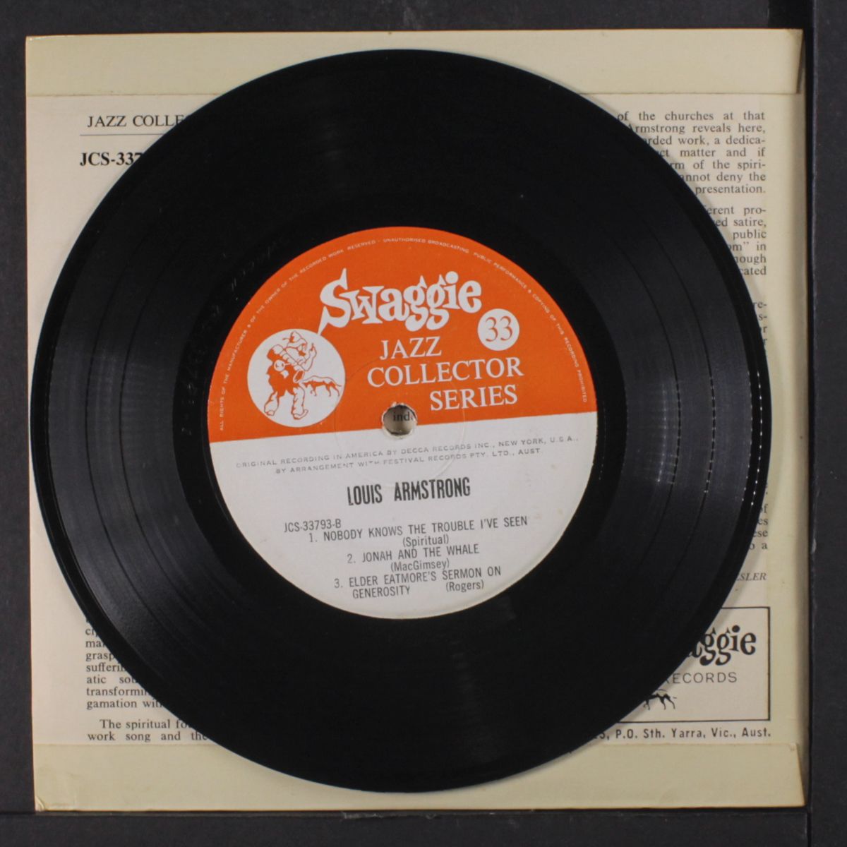 spirituals and sermons by LOUIS ARMSTRONG