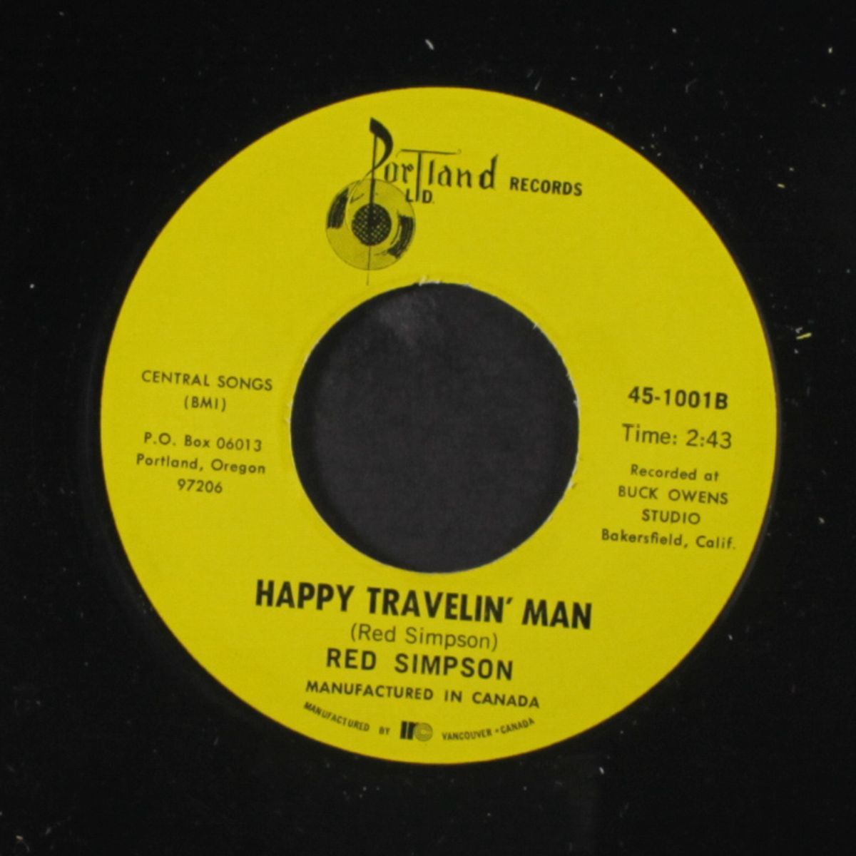 the lonely old house / happy travelin' man by RED SIMPSON