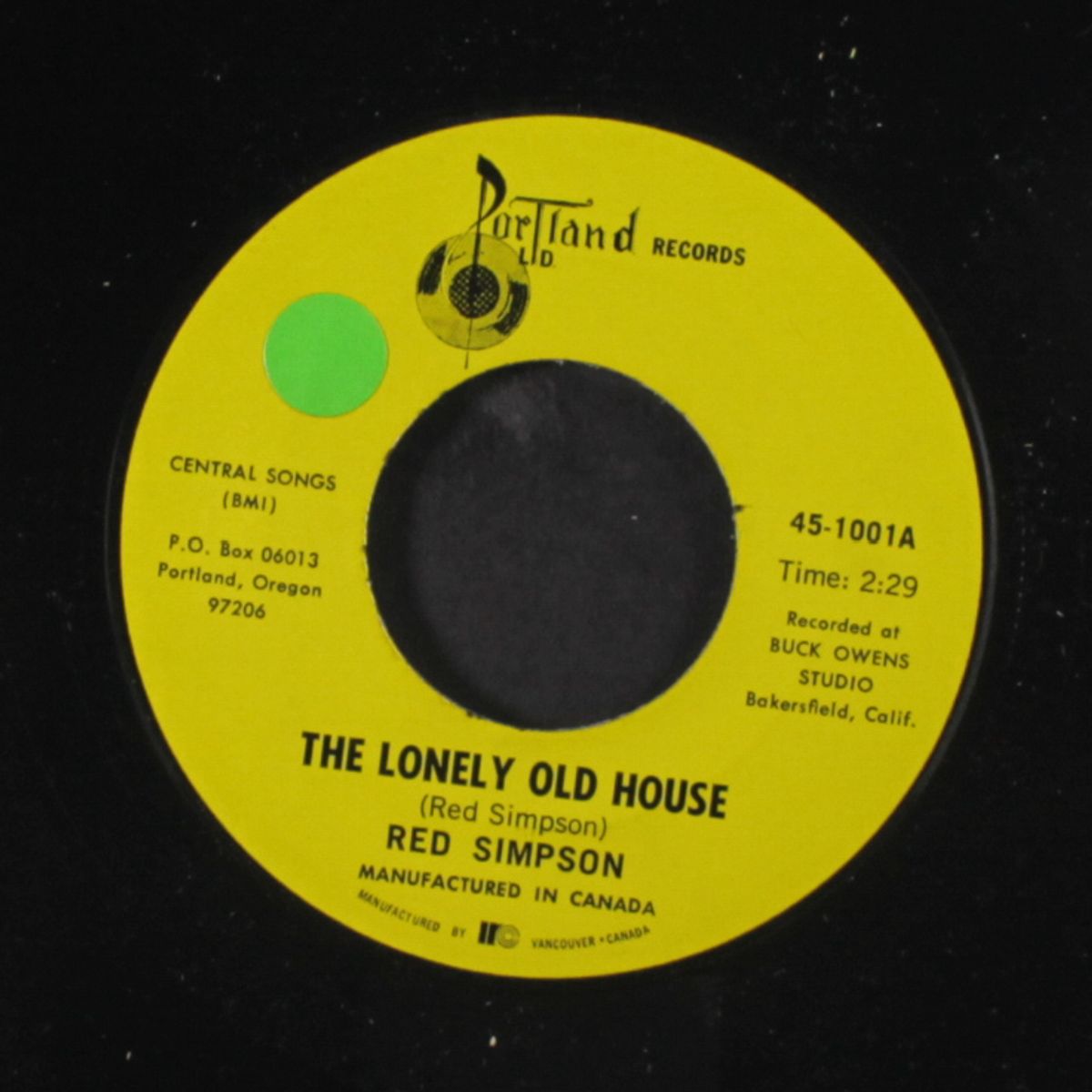 the lonely old house / happy travelin' man by RED SIMPSON
