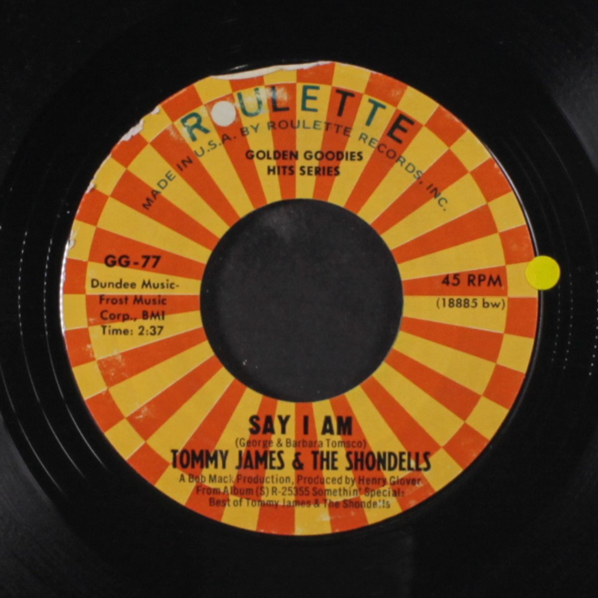 say i am / gettin' together by TOMMY JAMES & SHONDELLS