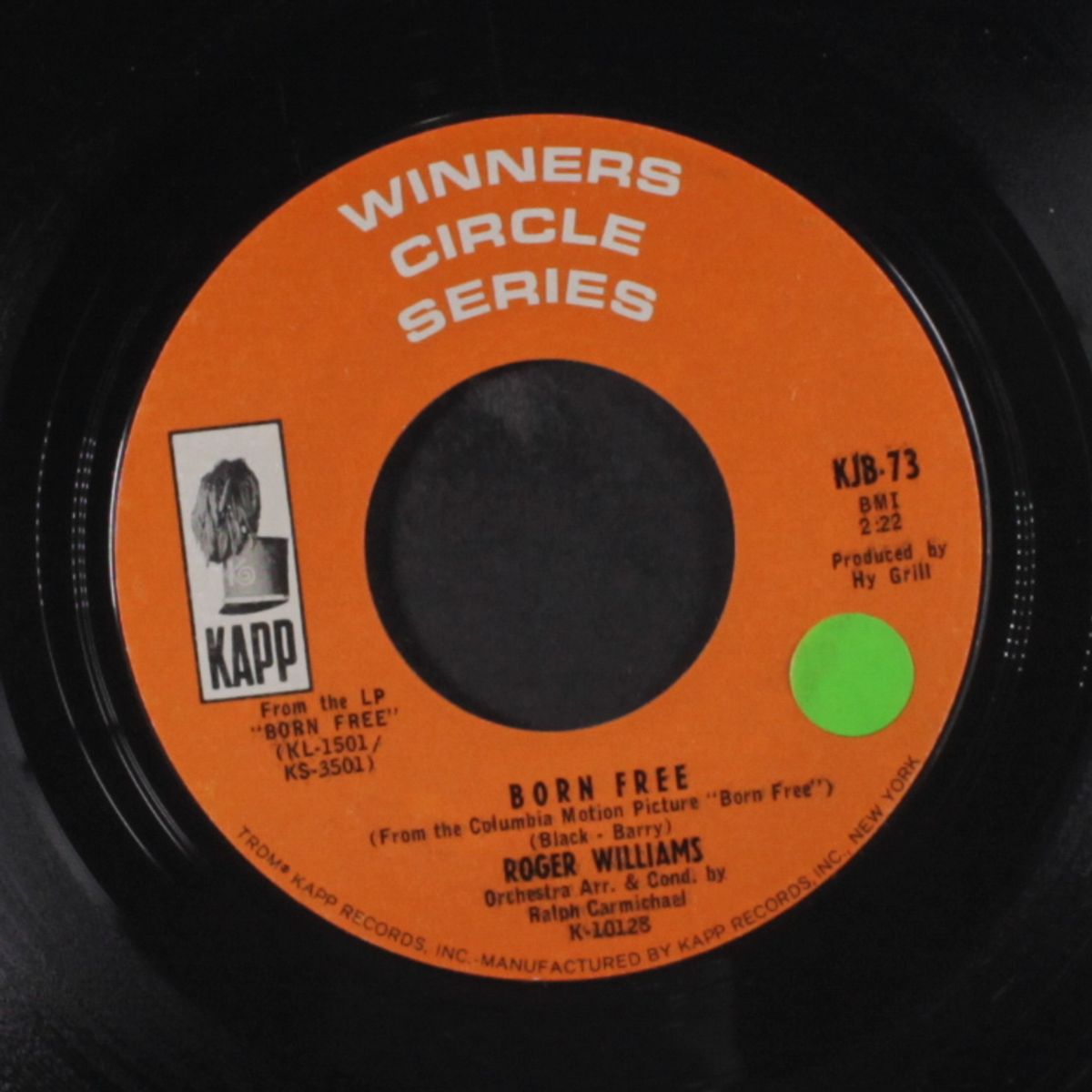 somewhere my love / born free by ROGER WILLIAMS