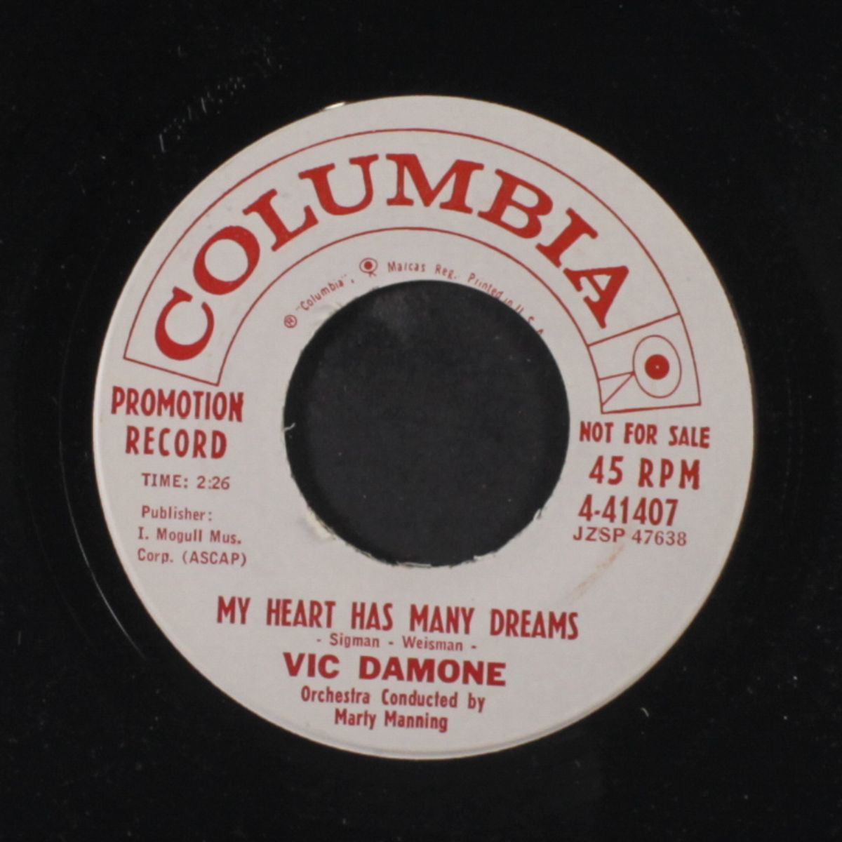 a new romance in old roma / my heart has many dreams by VIC DAMONE