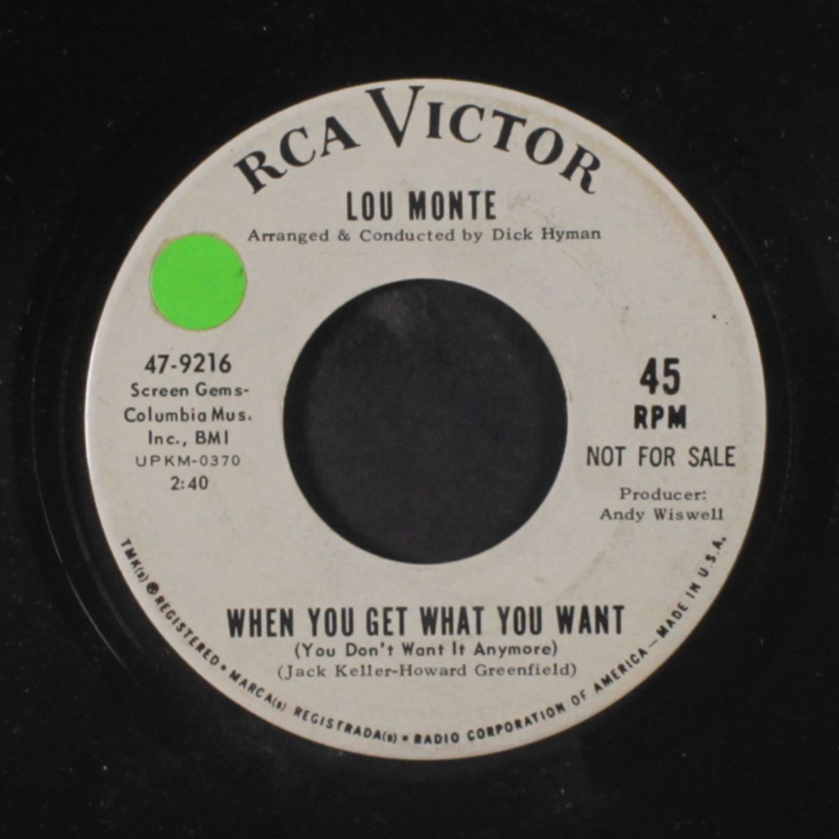 where you get what you want / there'll be some changes made by LOU MONTE