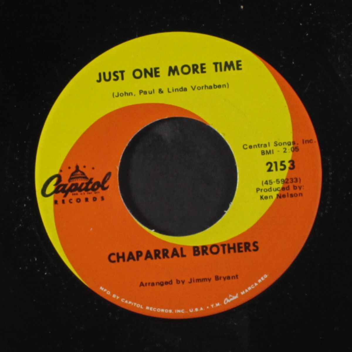 standing in the rain / just one more time by CHAPARRAL BROTHERS