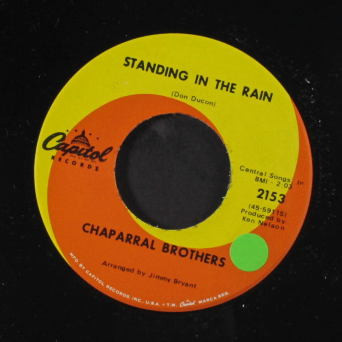 standing in the rain / just one more time by CHAPARRAL BROTHERS