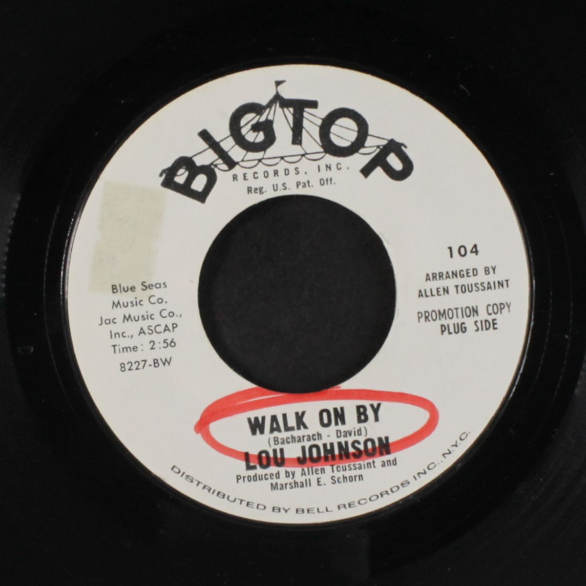 walk on by / little girl by LOU JOHNSON