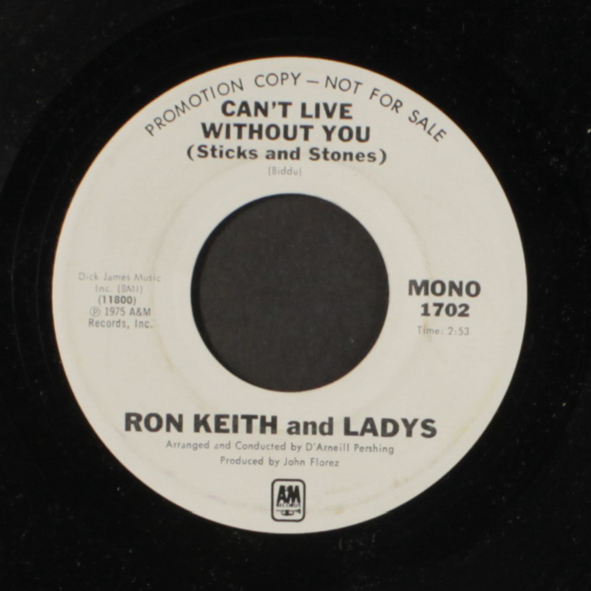 can't live without you / mono by RON KEITH & LADYS