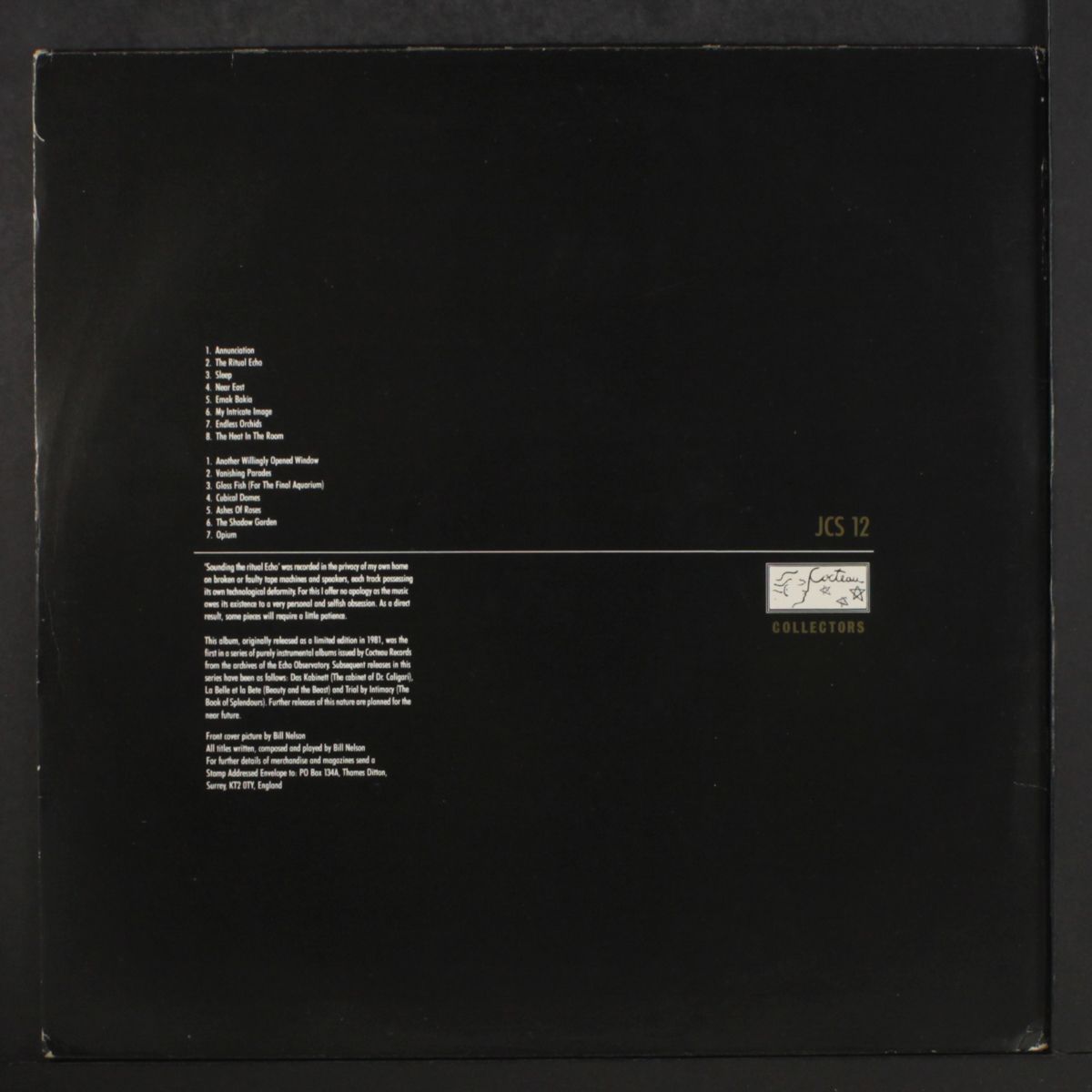 sounding the ritual echo by BILL NELSON