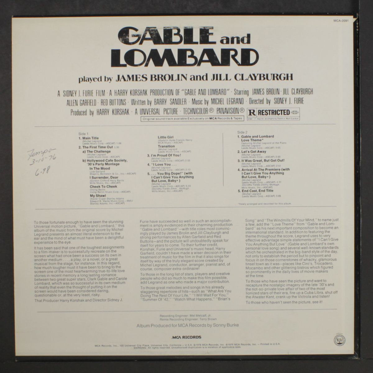 gable and lombard by SOUNDTRACK