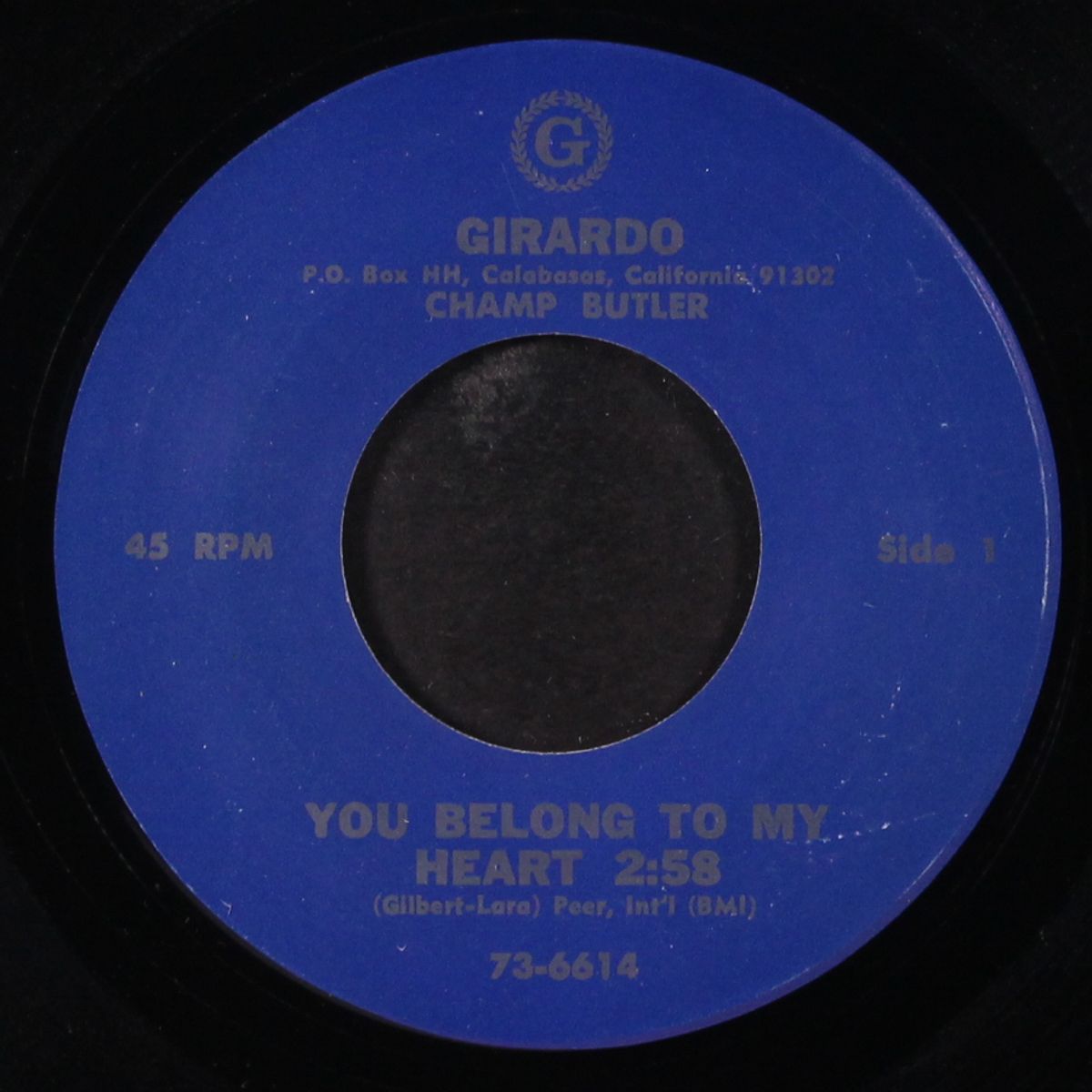 you belong to my heart / my heart cries for you by CHAMP BUTLER