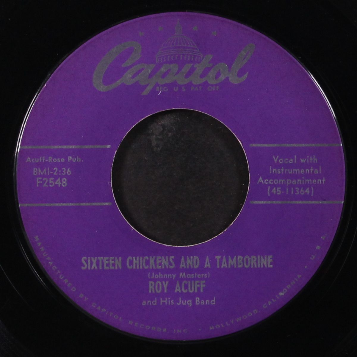 sixteen chickens and a tamborine by ROY ACUFF