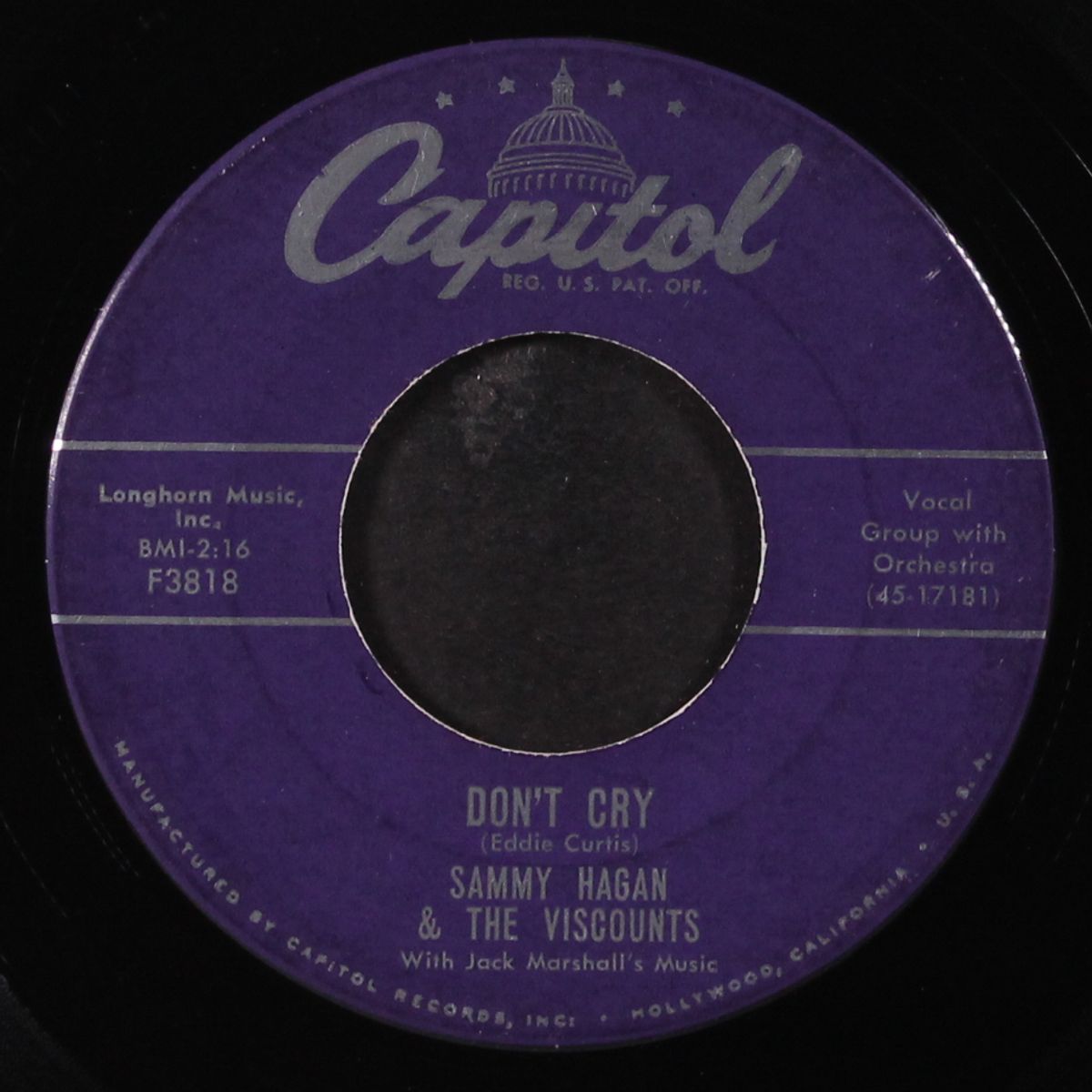 don't cry / wild bird by SAMMY HAGAN & VISCOUNTS