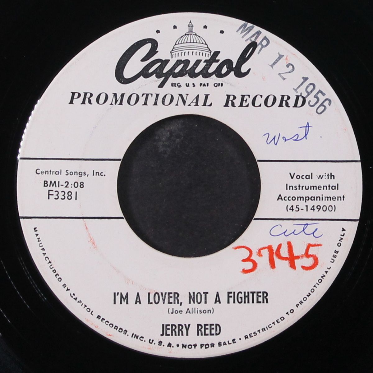 honey chile / i'm a lover, not a fighter by JERRY REED