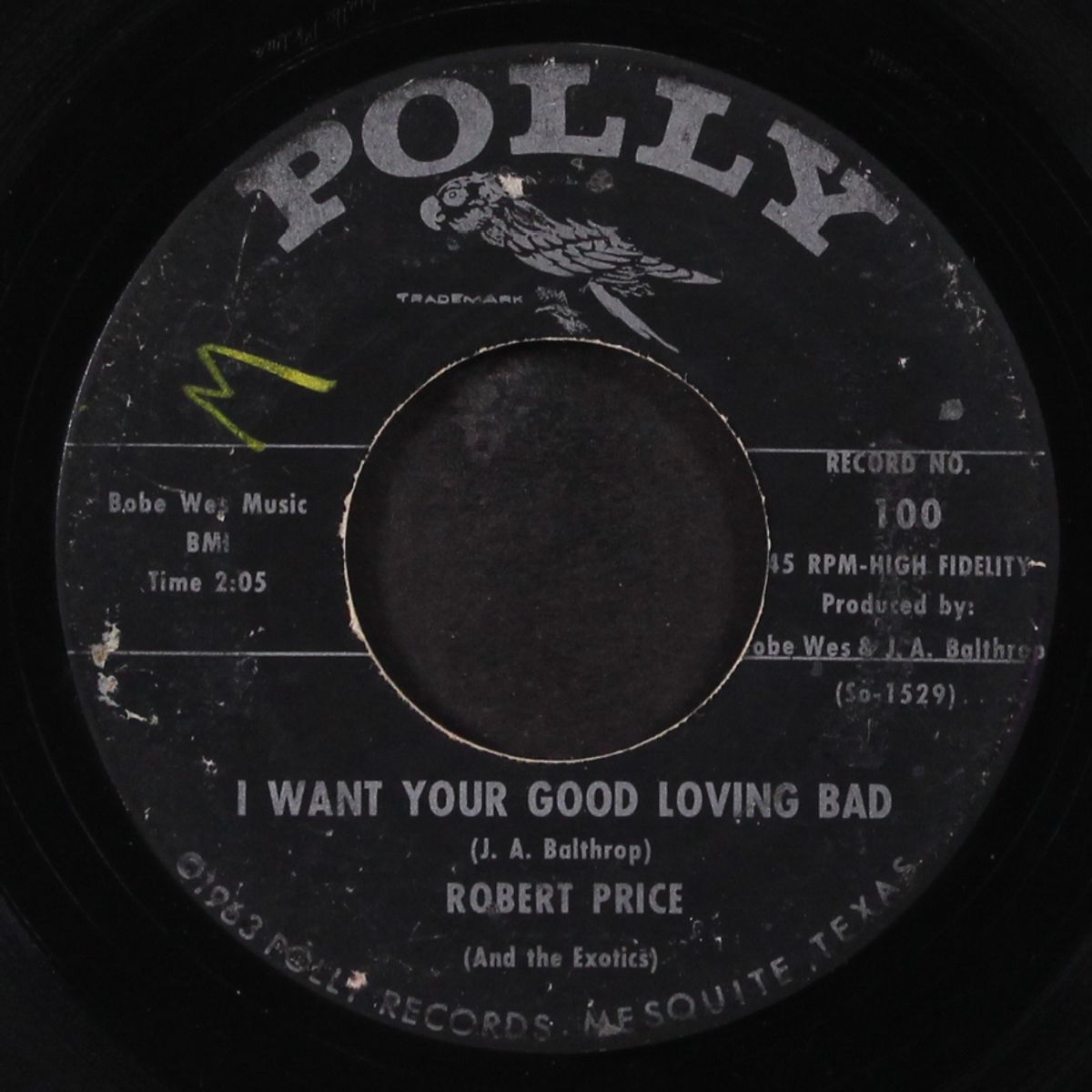 i want your good loving bad / hey little girl by ROBERT PRICE