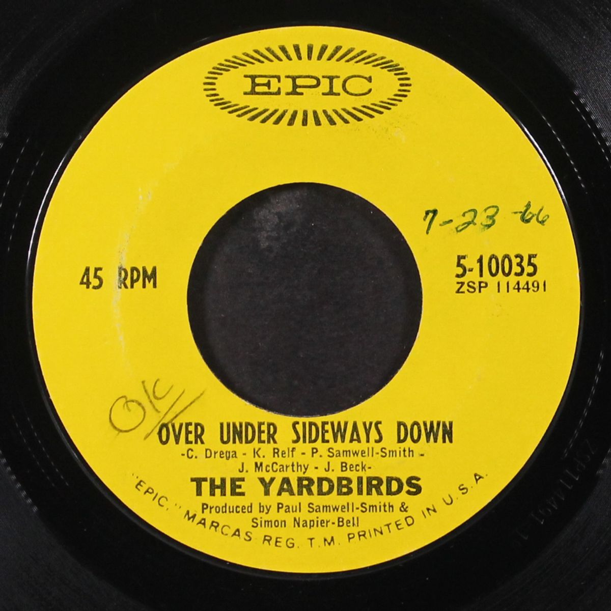 over under sideways down / jeff's boogie by YARDBIRDS