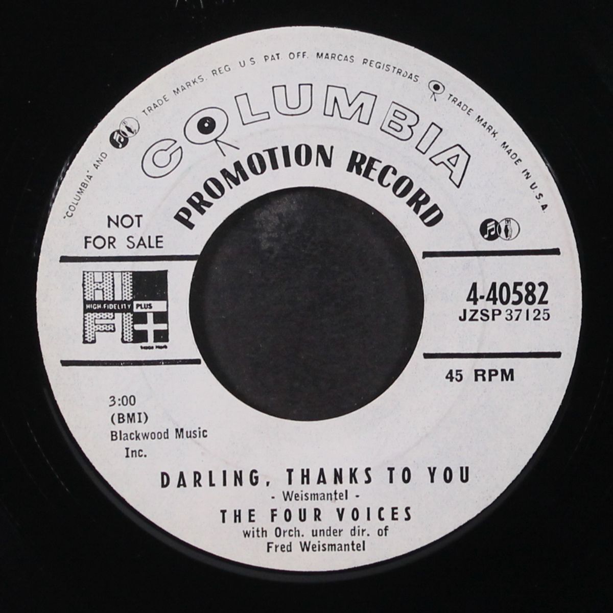 the big eye / darling, thanks to you by FOUR VOICES