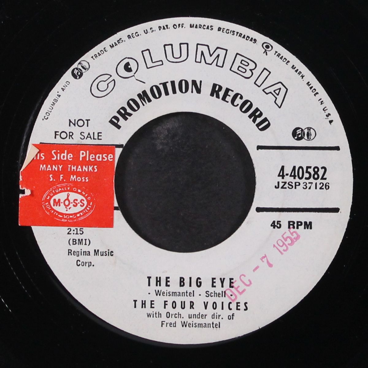 the big eye / darling, thanks to you by FOUR VOICES