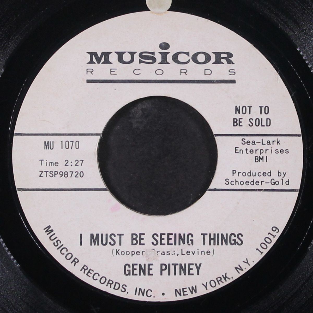 i must be seeing things by GENE PITNEY