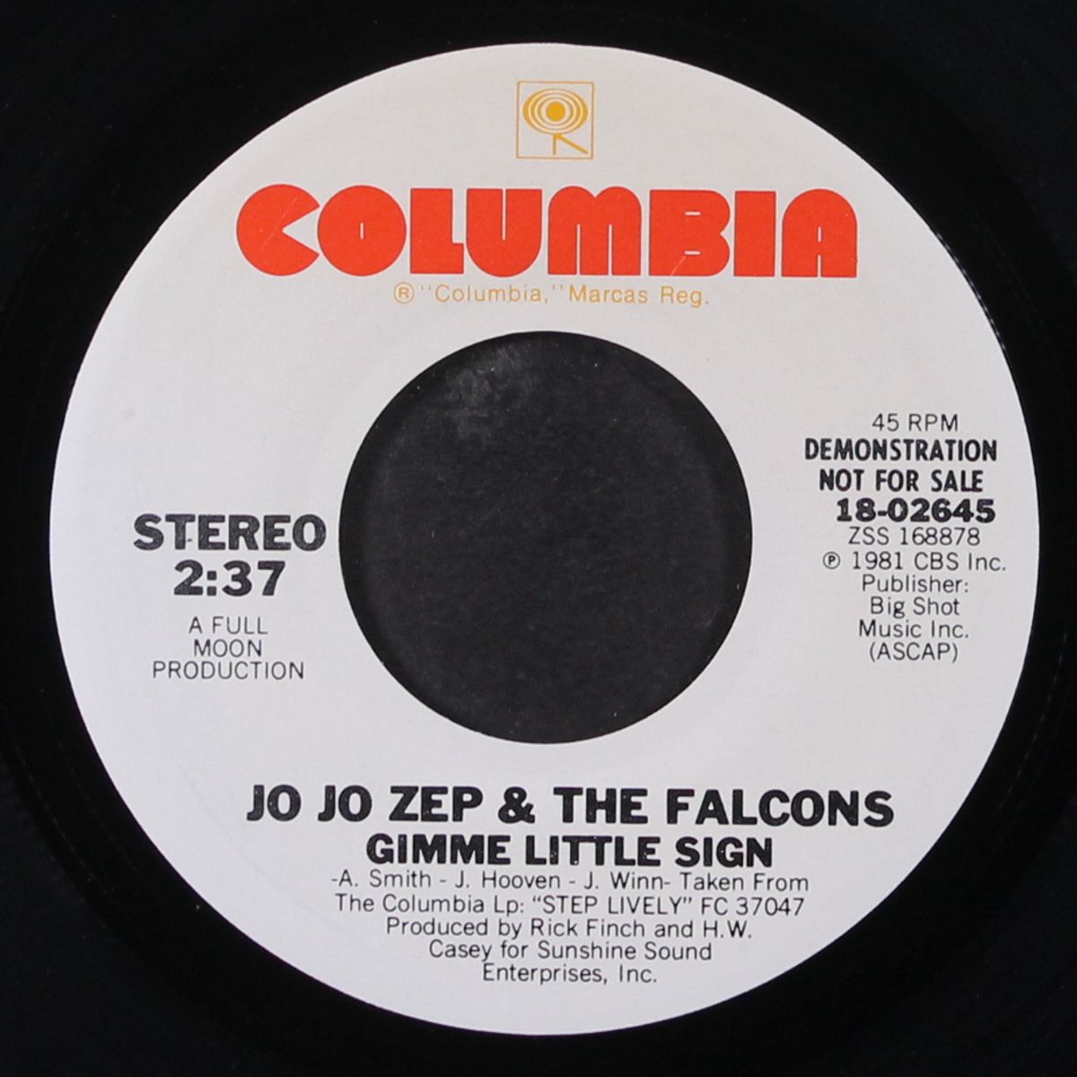gimme little sign by JO JO ZEP & FALCONS