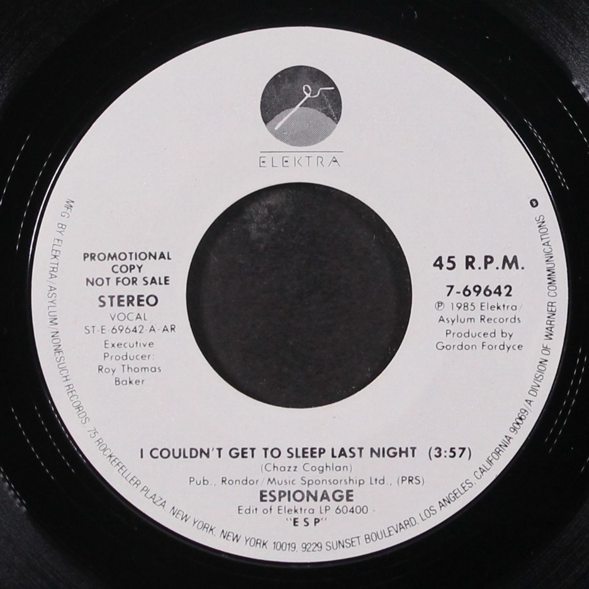i couldn't get to sleep last night by ESPIONAGE