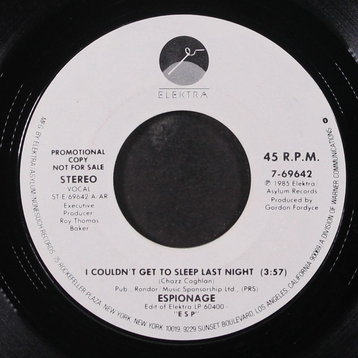 i couldn't get to sleep last night by ESPIONAGE