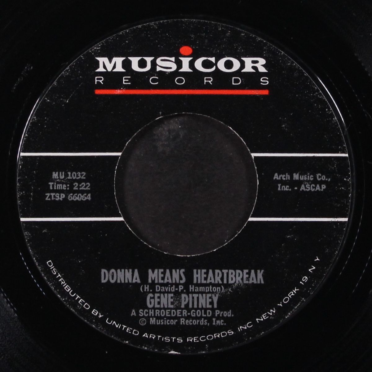 true love never runs smooth / donna means heartbreak by GENE PITNEY