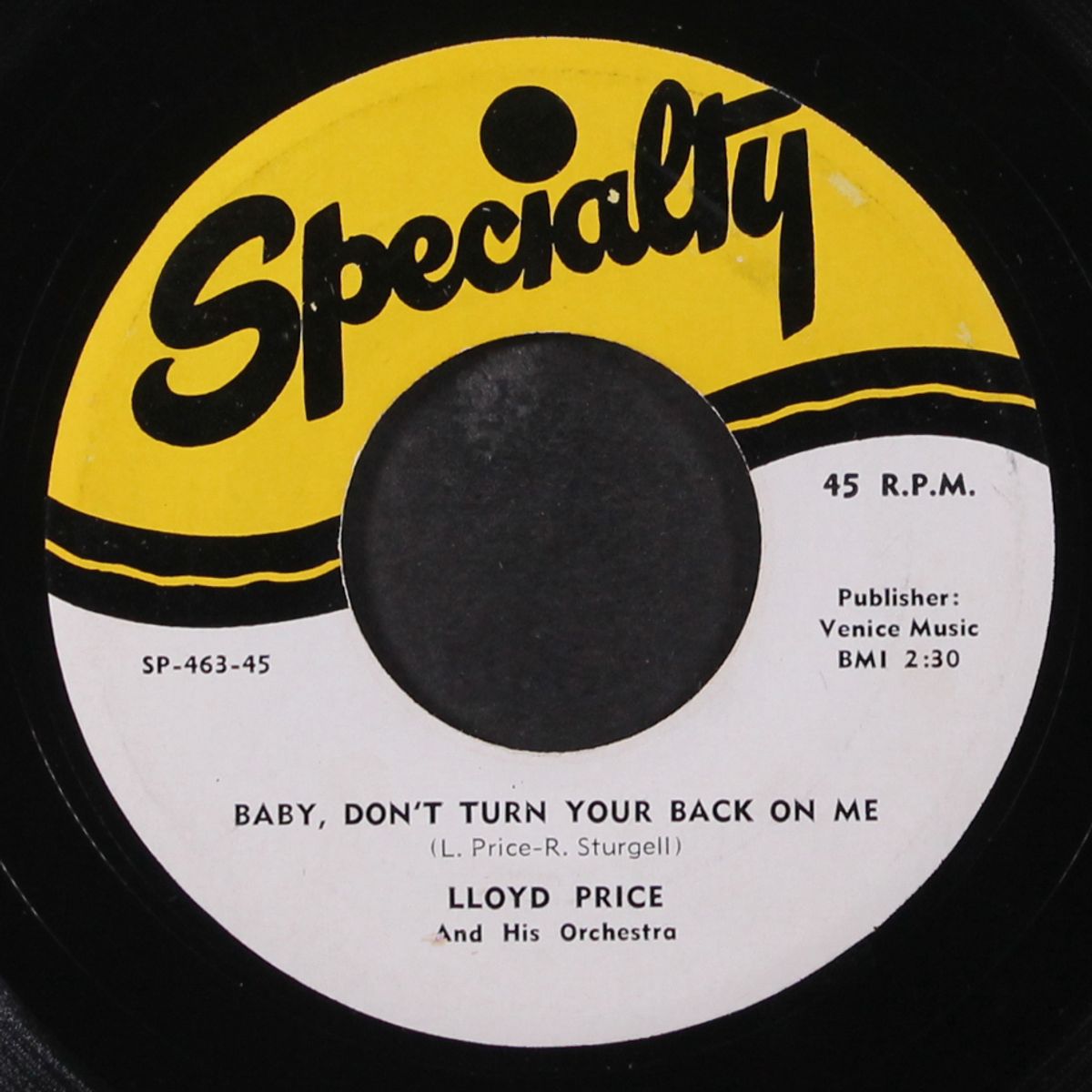 baby, don't turn your back on me / where you at? by LLOYD PRICE