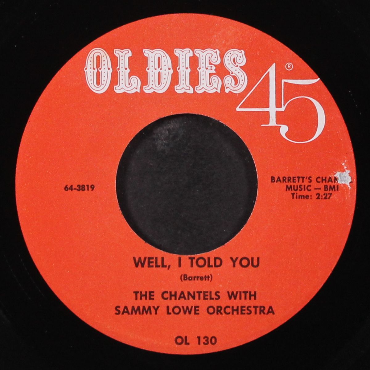 goodbye baby / well, i told you by JACK SCOTT / CHANTELS